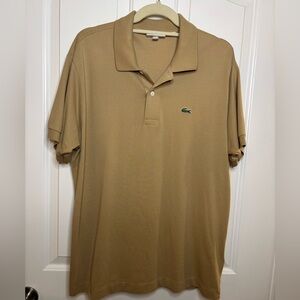 EUC Lacoste Men's Pique Camel color Polo Shirt size XL